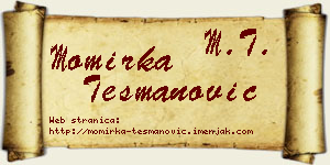 Momirka Tešmanović vizit kartica